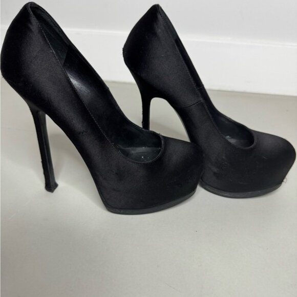 Yves Saint Laurent Shoes - Yves Saint Laurent Tribtoo 80 Pumps – Black Leather – Size 6.5 / EU 36.5